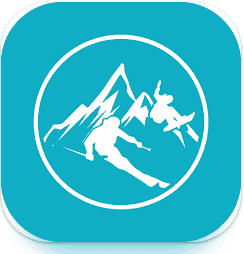 Communiski App Logo in sky blue with a mountain icon